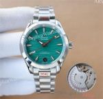 Copy Omega Lady Seamaster Aqua Terra 150M Stainless Steel Green Wave Dial